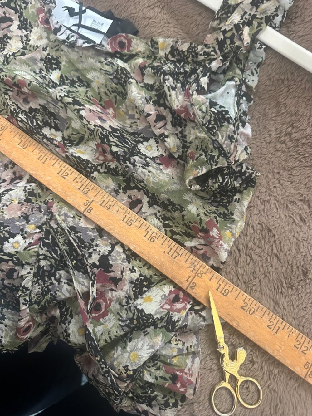 Kate Moss x ZARA Floral Silk Ruffle Mini Dress NWT Size Small - Picture 8 of 9
